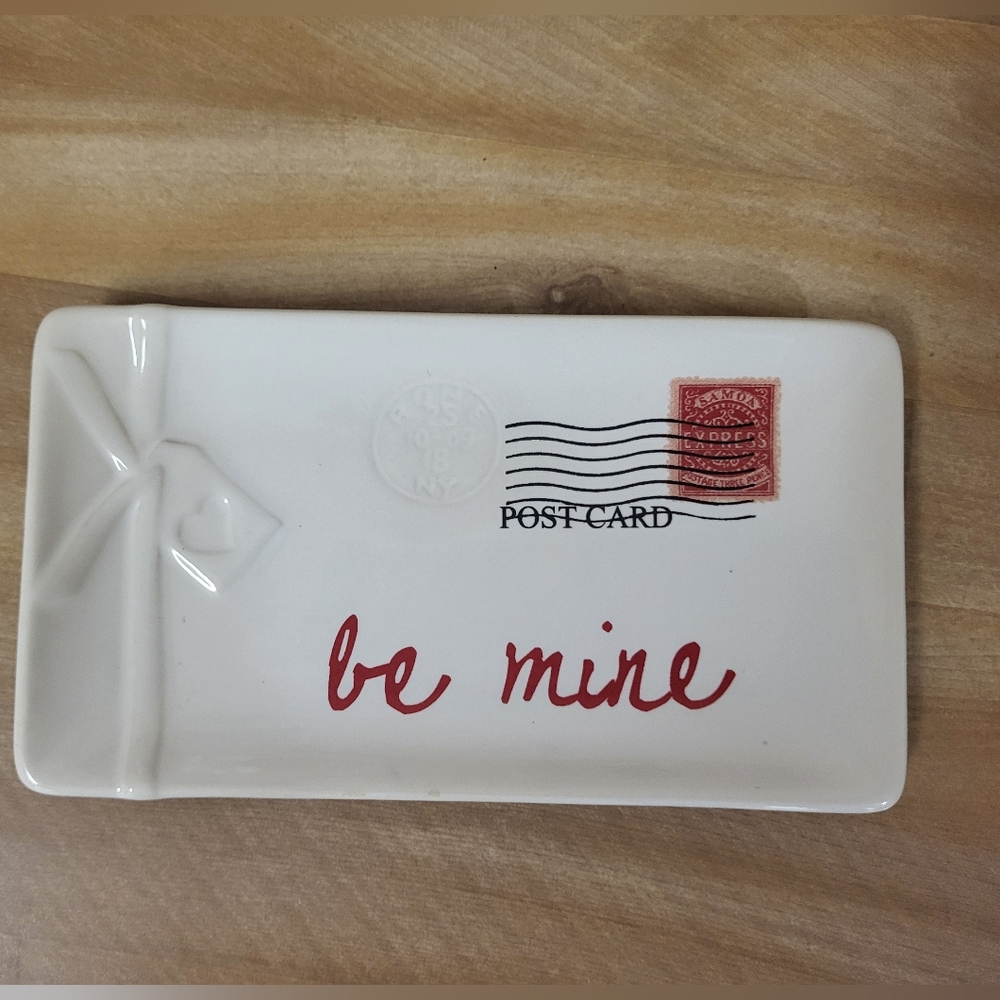 Pottery Barn Love Letter Be Mine Soap Dish Candy Dish Trinket Tray